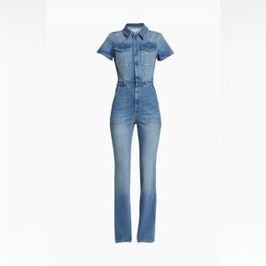 Good American Fit for Success Denim Jumpsuit Size 1/Small $169 MSRP